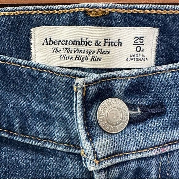 Abercrombie & Fitch 70s Vintage Flare Ultra High Rise Size 25/0 Short - Picture 6 of 8